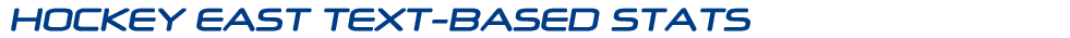 Hockey East Text Stats